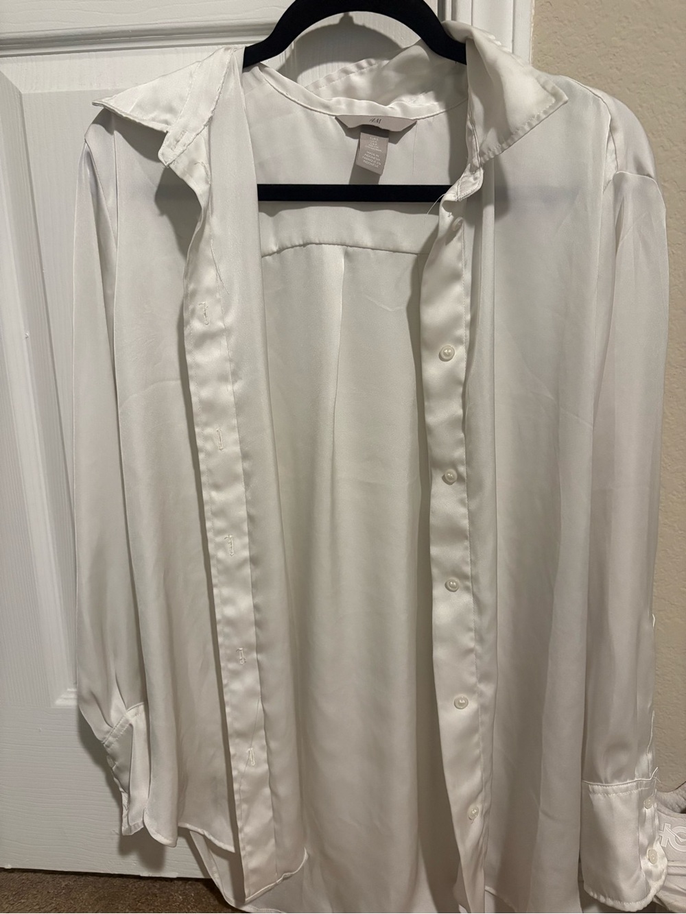 Women’s satin button down blouse